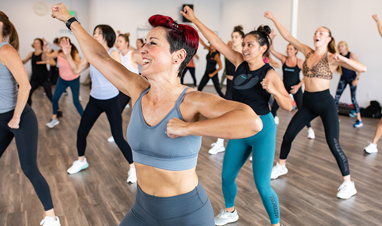 Women doing Jazzercise HIIT workouts